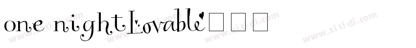 one night字体转换